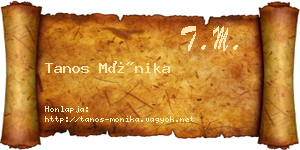 Tanos Mónika névjegykártya